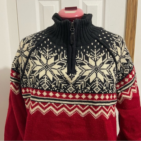 Ice Wear 100% worsted wool polyester lined Nordic style sweater. Size M. Used. - Picture 2 of 16